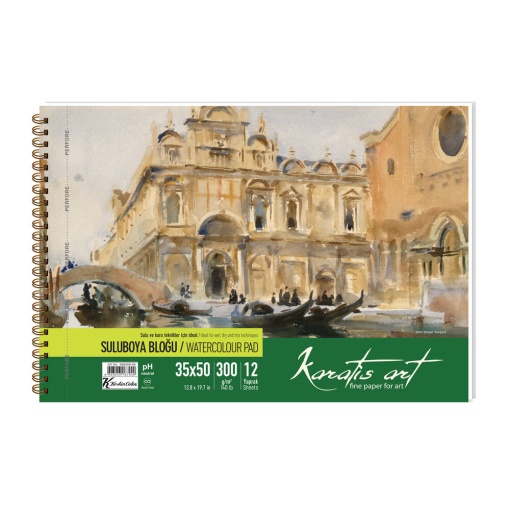 Скицник 50Х35, 300 Грама, 12 Л., Акварел, Микроперфорация