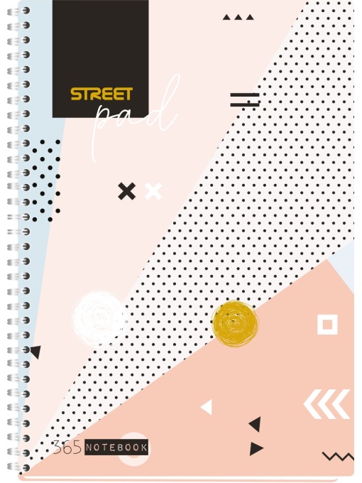 Тетрадка Street Pad, А4, спирала,ламинат, 100л, ШР,цветна