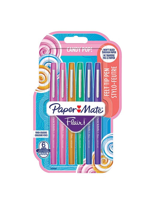 Флумастери Papermate Flair 6 цвята, candy pop
