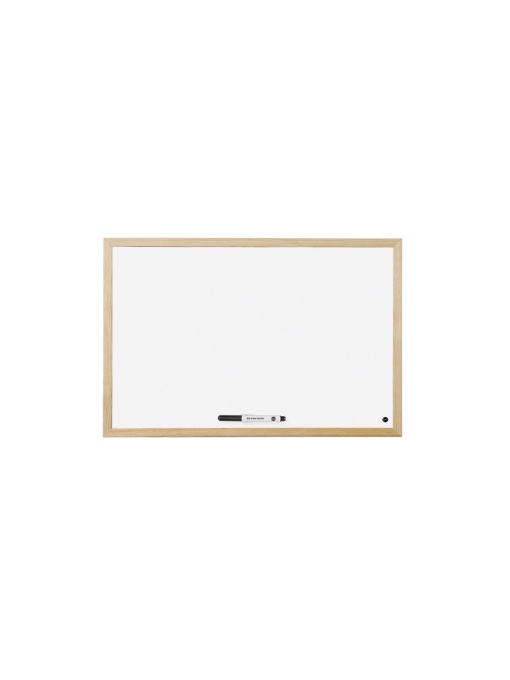 Дъска Bi-Office бяла магнитна с дърв. рамка, 60x90