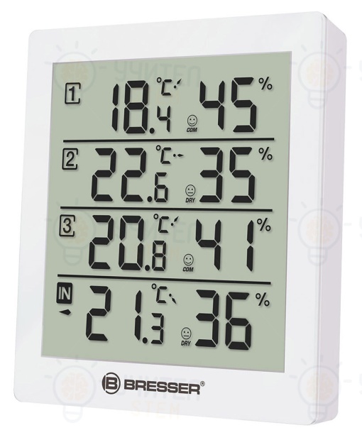 Метеорологична станция Temeo Hygro Quadro, white