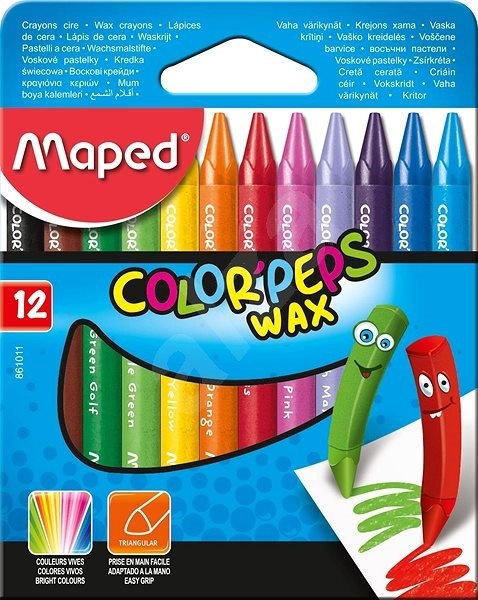 Пастели восъчни Maped 12 цв.