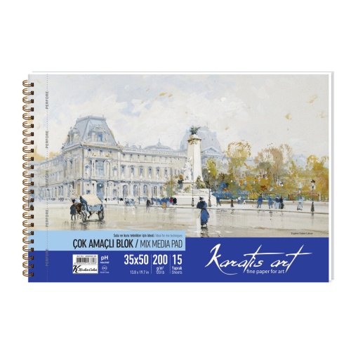 СКИЦНИК 50 Х 35 СМ, 200 ГР, 15 Л., ЗА СМЕСЕНА ТЕХНИКА