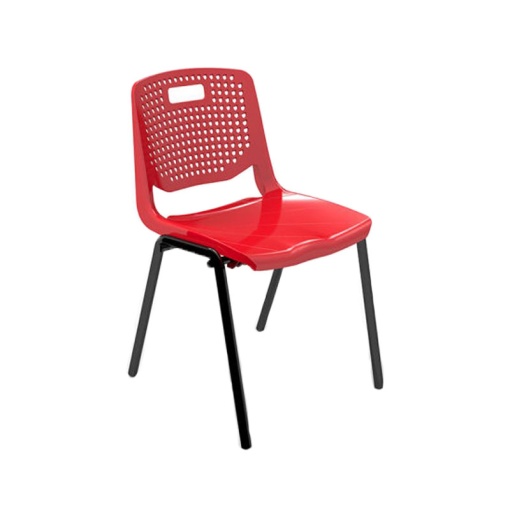Ученически стол Stilo, червен, RFG, 380 х 350 х 430 mm, от V до VIII клас