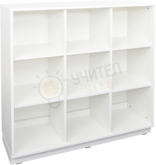 Шкаф с 2 прегради и 2 рафта, бял Quadro - L