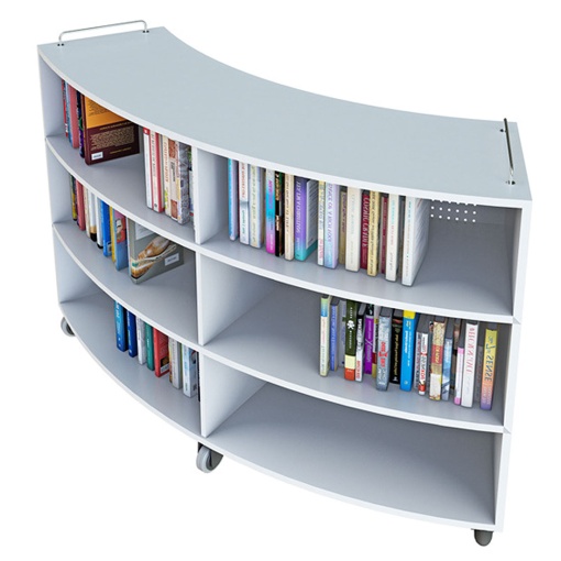 Active Book Библиотечен стелаж RFG, с колелца, овална форма