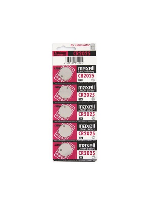 Батерия Maxell, CR2025, литиева, 3V, 5 бр, блистер