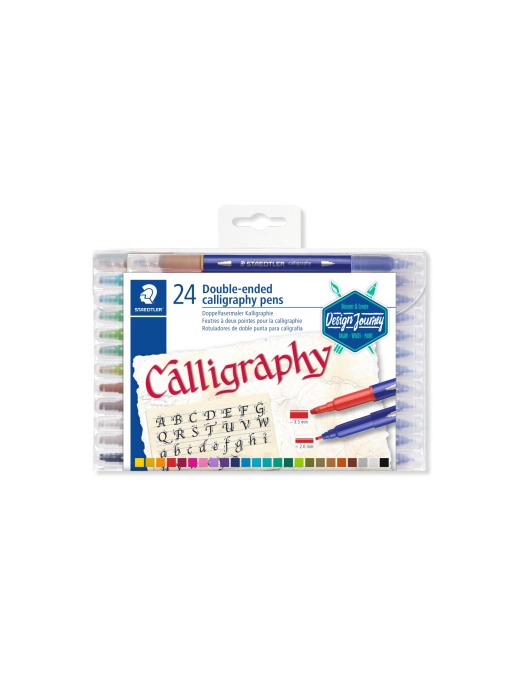 Калиграфски маркери Staedtler Design Journey , двувърхи, 24 цвята