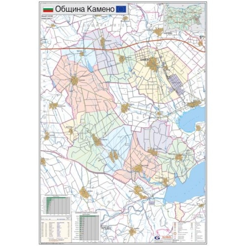 Карта на община Камено