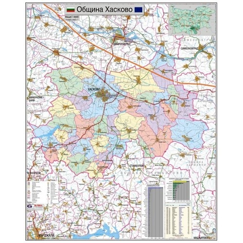 Карта на община Хасково