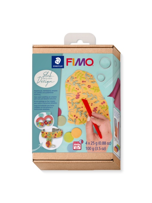 Комплект глина Staedtler Fimo, 4 х 25g, Slab design