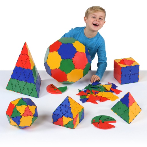 Конструктор Polydron Училищен геометричен комплект