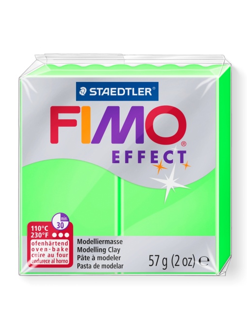Полимерна глина Staedtler Fimo Effect,57g, неон зелен 501