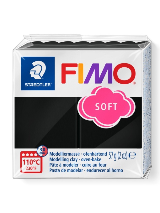 Полимерна глина Staedtler Fimo Soft, 57 g, черен 9