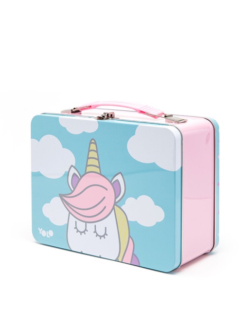 Ретро Кутия За Храна От Стомана Yolo Unicorn