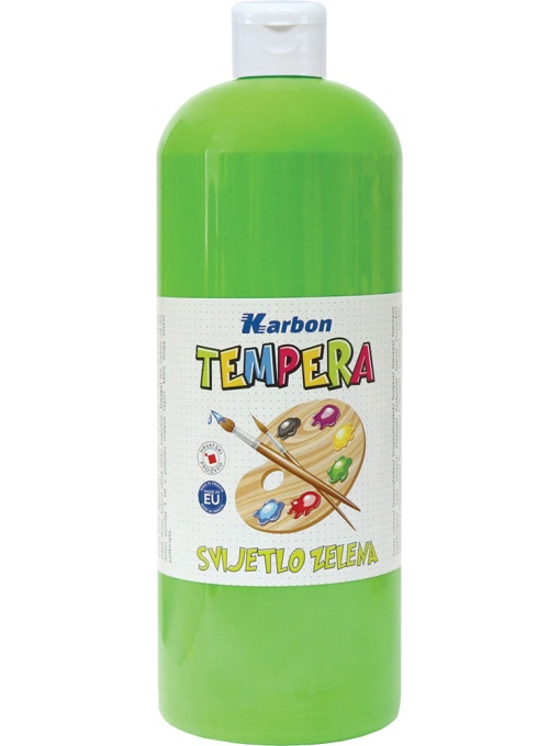 Темперна боя Karbon, 1000 мл в бутилка, свзелена
