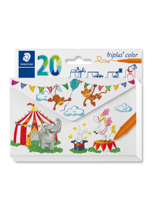 Флумастери Staedtler 323, триъгълни, 20 цвята