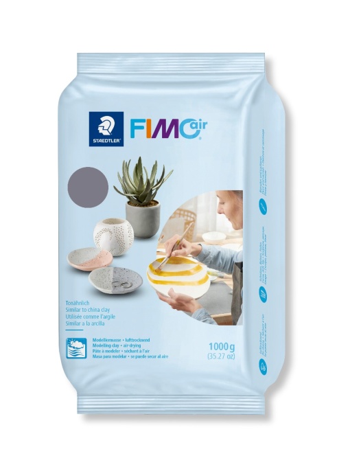Глина Staedtler Fimo Air basic 8101, 1 kg, сив