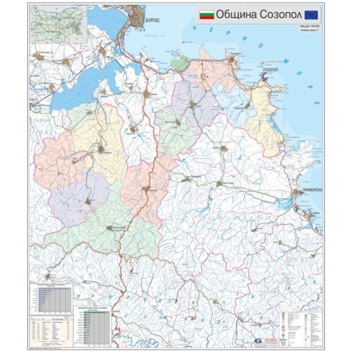 Карта на община Созопол