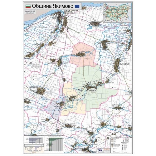 Карта на община Якимово