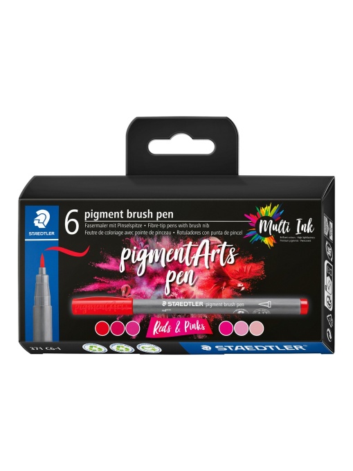 Маркери Staedtler Pigment Arts 371, 6 цвята, 371 c6-1