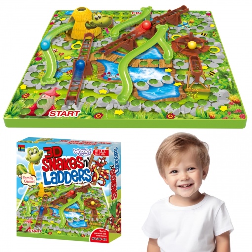 Настолна игра 3D Стълби и змии 5+