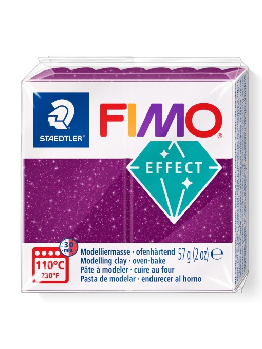 Полимерна глина Staedtler Fimo Effect, 57g, галактическо лилав 602