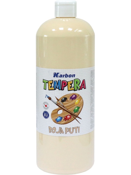 Темперна боя Karbon, 1000 мл в бутилка, телесна