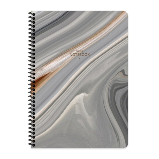 Тетрадка А4 80 Л., ШР, Поле, Спирала, Marble