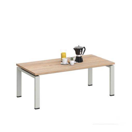 Monaco RFG Ниска маса, 1200 х 600 х 450 mm, плот бряст, бял метал