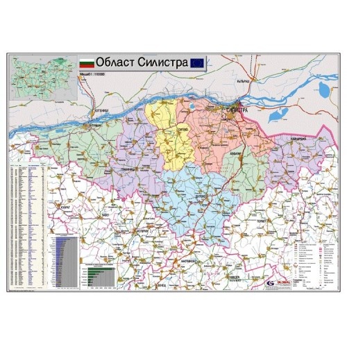 Карта на област Силистра