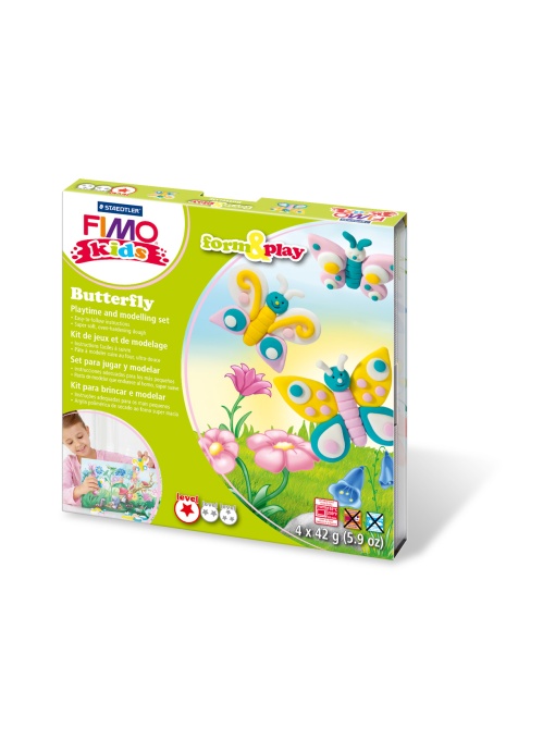 Комплект глина Staedtler Fimo Kids, 4x42g, Butterfly