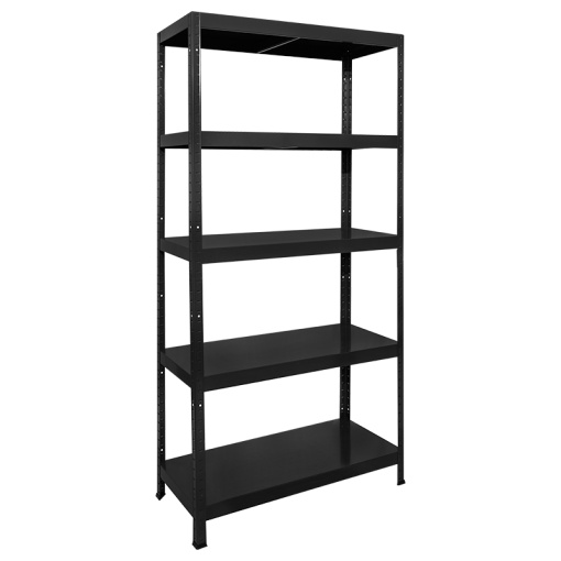 Метален стелаж HARD 180x90x40 см, до 130 кг на рафт - черен