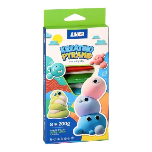 Моделин Junior, 8 Цвята, 200 Грама