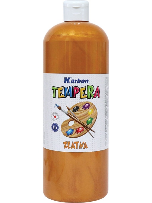 Темперна боя Karbon, 1000 мл в бутилка, златиста
