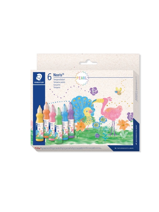 Темперни бои Staedtler Noris 8853, 6 мет. цвята
