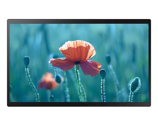 Samsung LFD QB24R 24" Touch Интерактивен дисплей с 1920x1080 резолюция, 350nit яркост, 8ms време за реакция, 16/7 съотношение, Tizen операционна система, WiFi и Bluetooth връзка, DVI-D и HDMI 2.0 портове.