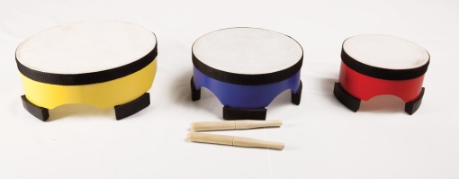 Приземен барабан с палки - голям 25 см.