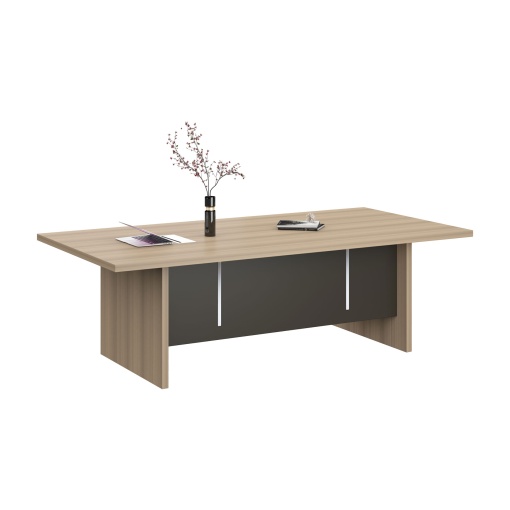 Заседателна маса Milano, RFG, 2400 х 1200 х 750 mm, светъл дъб и сиво