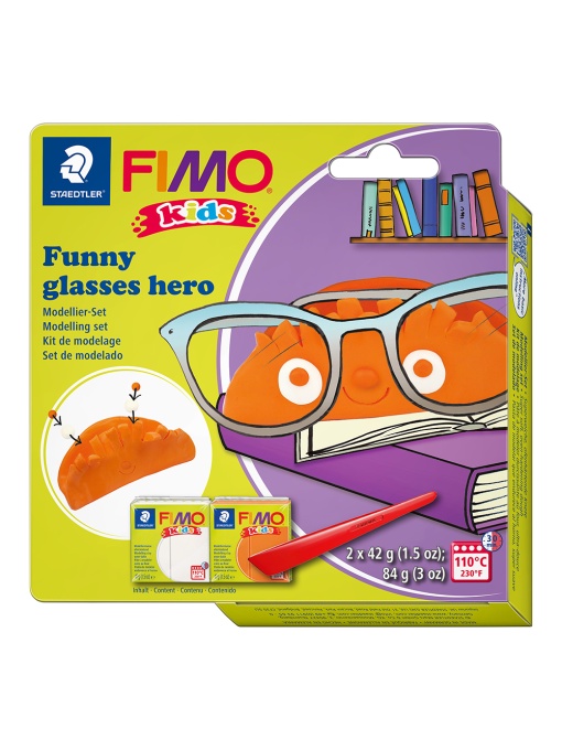 Комплект глина Staedtler Fimo Kids, 2x42g,Glasses hero