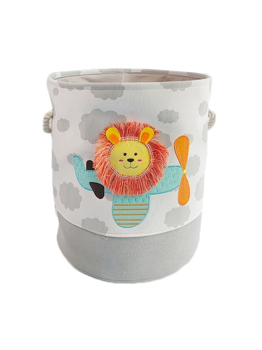 Кош за играчки, дрехи, пране, сгъваем, с удобни дръжки, за детска (за 3+ години) стая, спалня, дневна - лъвче