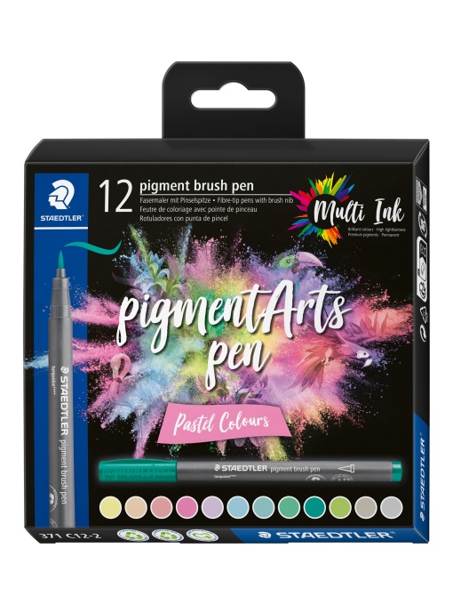 Маркери Staedtler Pigment Arts 371, 12 цвята, 371 c12-2