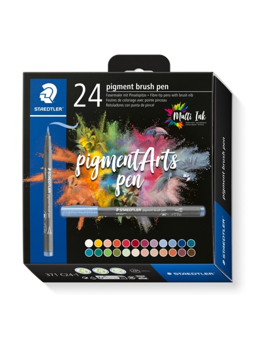 Флумастери Staedtler Pigment Brush 371, 24 цвята