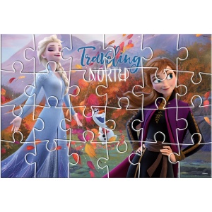 Двустранен пъзел за оцветяване, 24 части, Frozen - Img 3