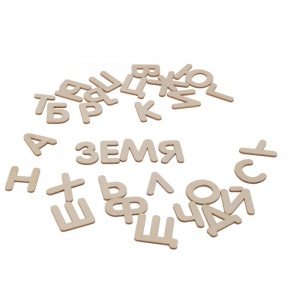 Дървена азбука, 60 бр - Img 1