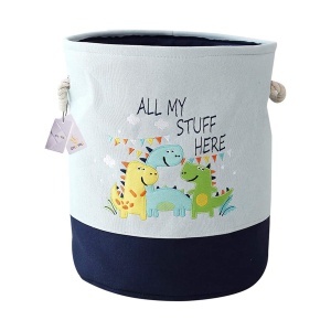 Кош за играчки, дрехи, пране, сгъваем, с удобни дръжки, за детска (за 3+ години) стая, спалня, дневна - динозаври - Img 1