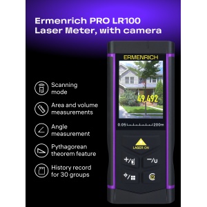 Лазерен измерител PRO LR100 с цифров визьор и камера - Img 8