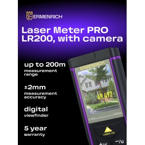 Лазерен измерител PRO LR200 с камера, 0,5–200 m - Img 7