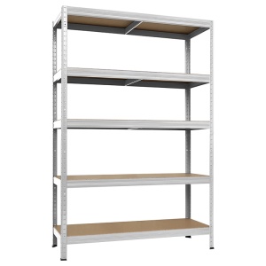 Метален стелаж STAR PLUS 180x120x45 см, до 250 кг на рафт - бял - Img 1