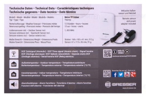 Метеорологична станция със цветен дисплей Projection, black - Img 5